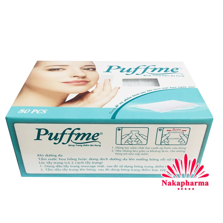 Bông tẩy trang đa dụng Puffme Yahon - 80miếng