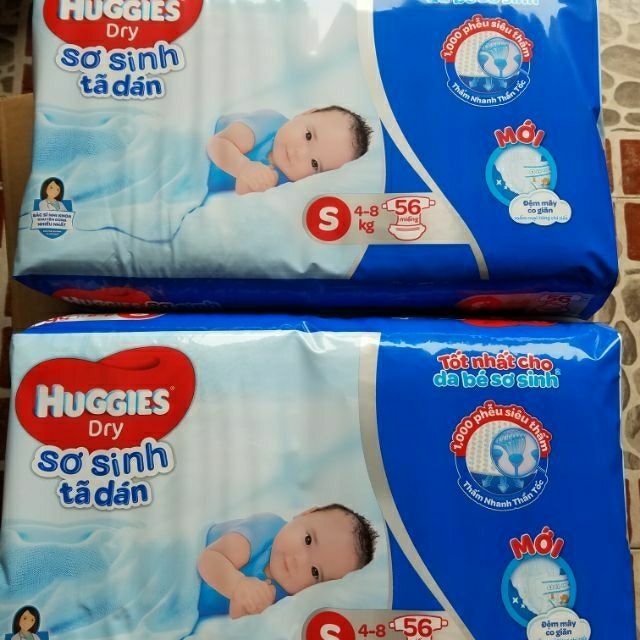 Combo 2 gói tã dán Huggies S56/S88