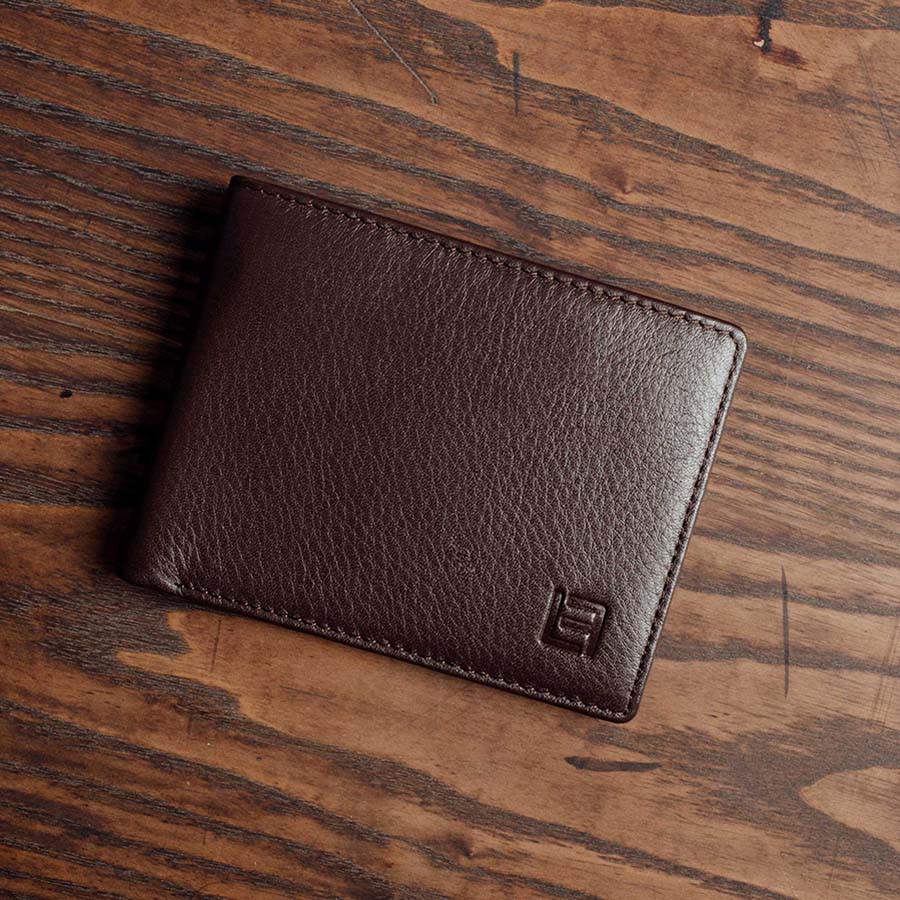 Ví Da Bò Nam LAFORCE Dáng Ngang VLAN-22N Tặng Đón Gót TIện Lợi