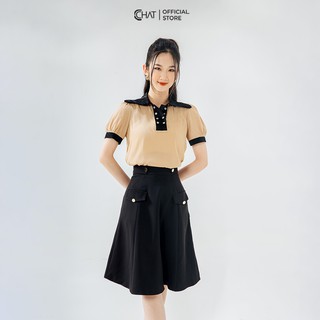 Chân váy bổ mảnh cạp cá TT CCHAT
