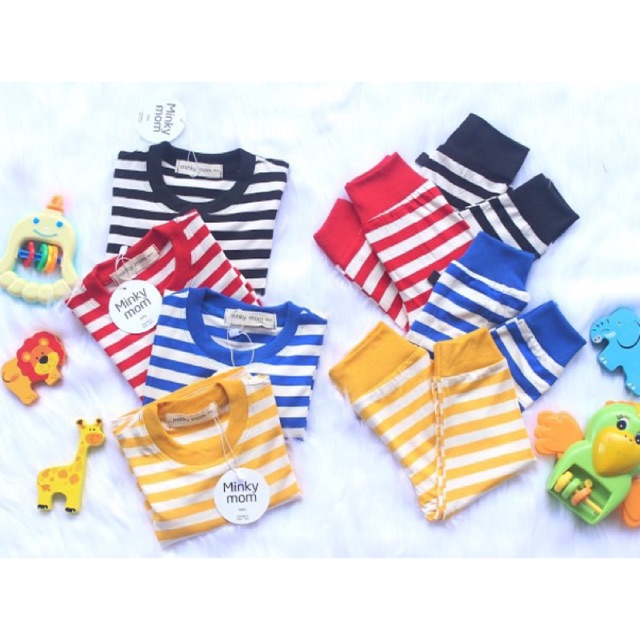 Bộ kẻ dài tay, chất cotton đẹp QATE147 , quần áo cho bé Namkidshop