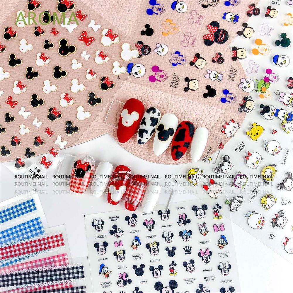 [Hàng mới về] Miếng dán móng tay thủ công nhiều họa tiết dễ thương có keo tự dính cho trẻ em