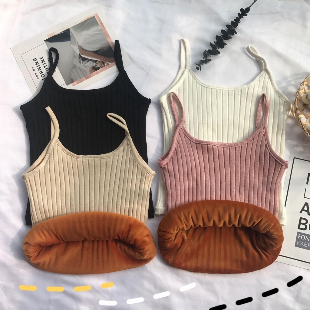 Áo hai dây màu sắc đơn giản xinh xắn dành cho nữ