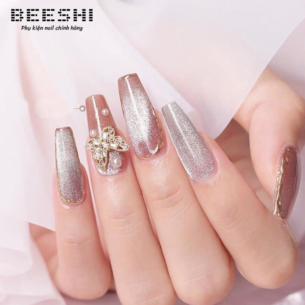 Sơn gel mắt mèo kim cương Huaxi 9D chính hãng màu vàng, trắng - beeshi shop nail