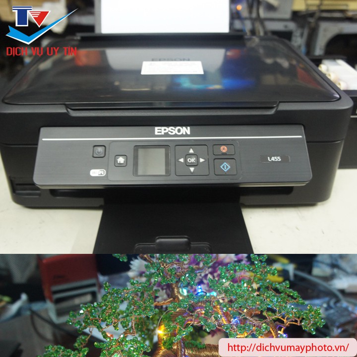 Máy in phun màu Epson L455 { In , Photocopy, Scan, Wifi } đẹp trên 90%