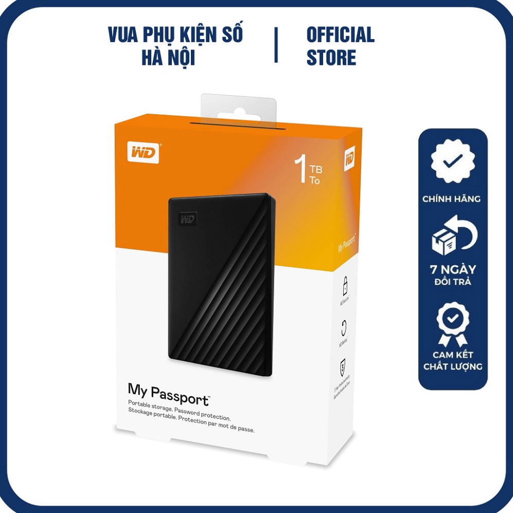 Ổ Cứng Di Động USB3.0 My Passport 5TB 4TB 2TB 1TB - Fullbox Mới 100% - Tặng Túi Chống Sốc Ổ Cứng Orico Chính Hãng