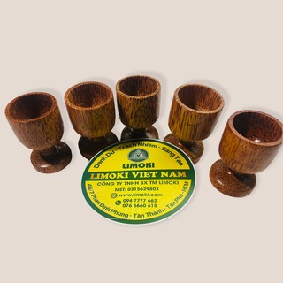 Combo 5 ly rượu tây bằng gỗ dừa cao cấp