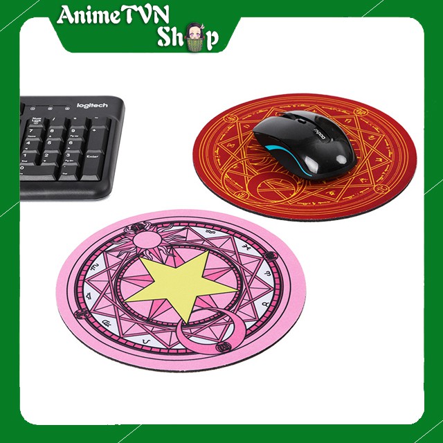 Miếng lót chuột hình tròn Variety of magic Sakura cao cấp siêu dễ thương bằng cao su thiên nhiên