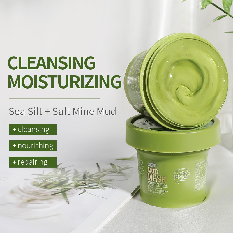 Mặt Nạ Bùn Trà Xanh Fenyi Green Tea Mud Mask 100g - Giảm Thâm Mụn Thu Nhỏ Lỗ Chân Lông