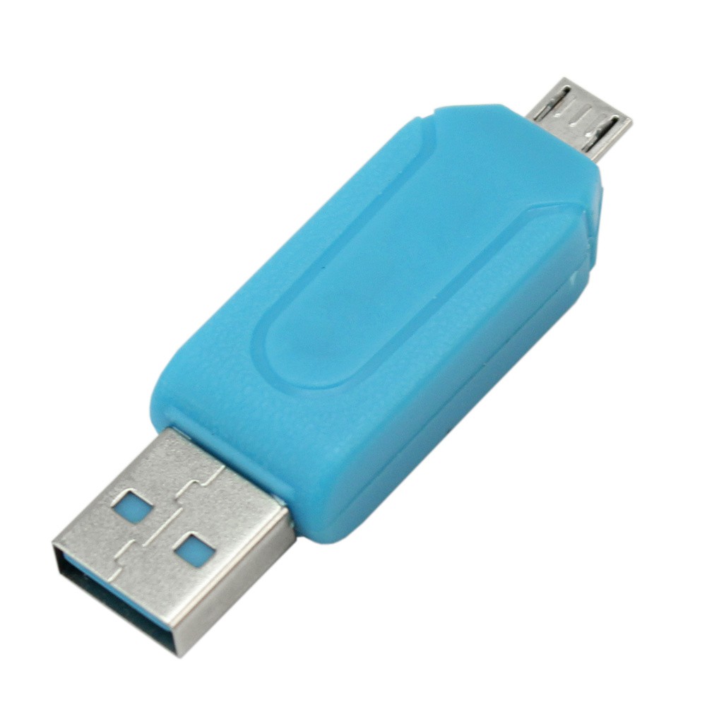 Đầu Đọc Thẻ Nhớ Usb 2.0 + Micro Usb Otg Cho Điện Thoại / Pc