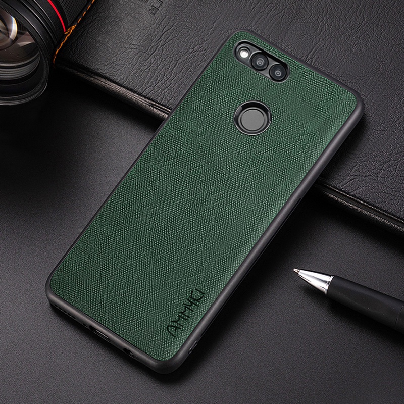 Ốp Điện Thoại Silicone Họa Tiết Đan Chéo Cho Huawei Honor 7X 7C V9 Huawei Enjoy 7S 8 Plus Y7 Y9 2018 P Smart