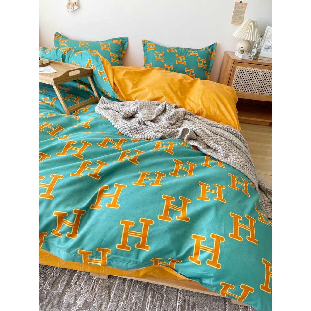 Bộ Vỏ Chăn Ga Gối Nhập Khẩu Họa Tiết Thương Hiệu Chất Liệu Cotton Poly