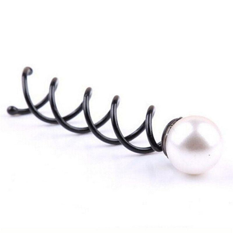Set 4 Kẹp Tóc Dạng Xoắn Màu Đen Thời Trang Cho Nữ