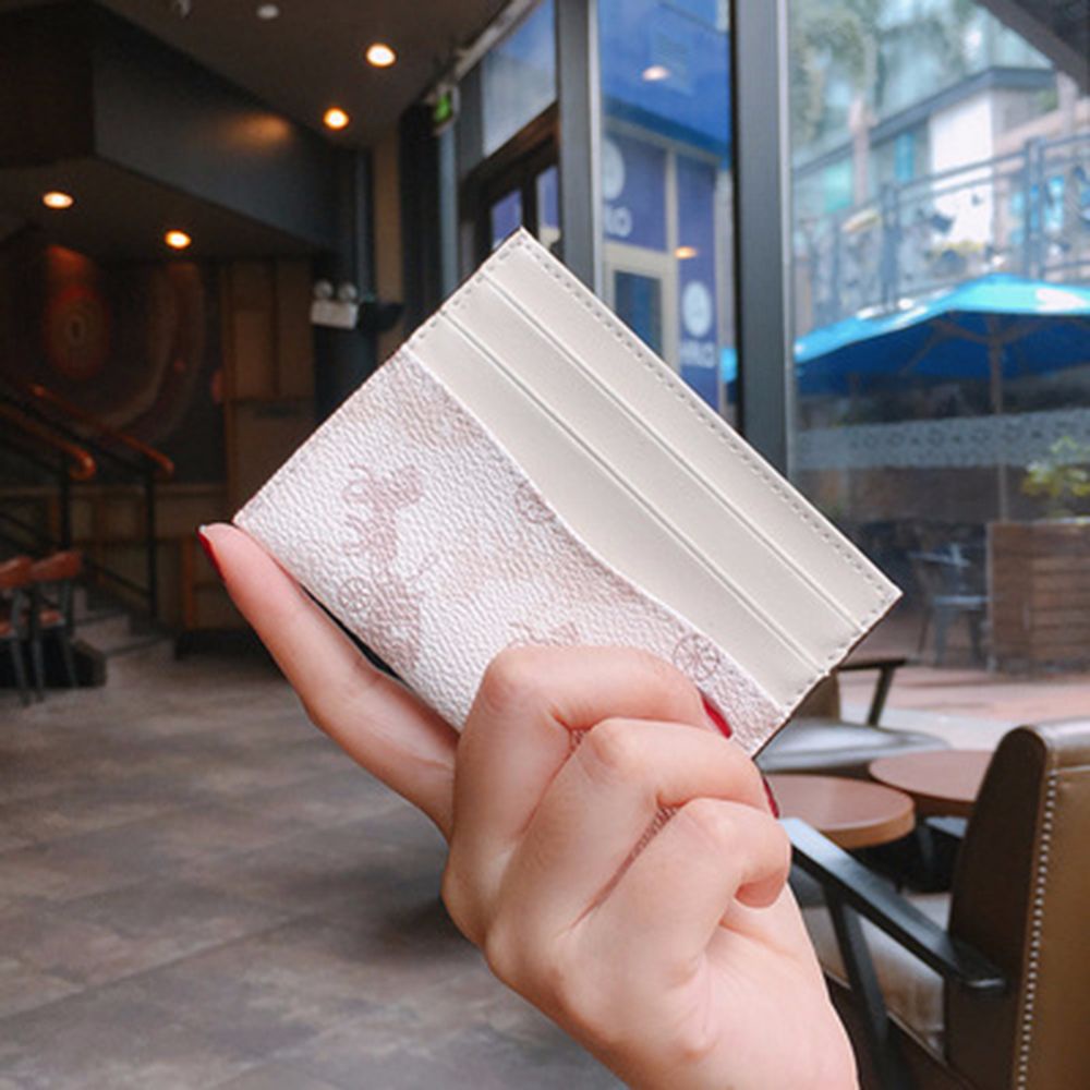 Ví da PU mỏng dáng ngắn in họa tiết hoa nhiều màu sắc phong cách Hàn Quốc sang trọng thời trang cho nữ