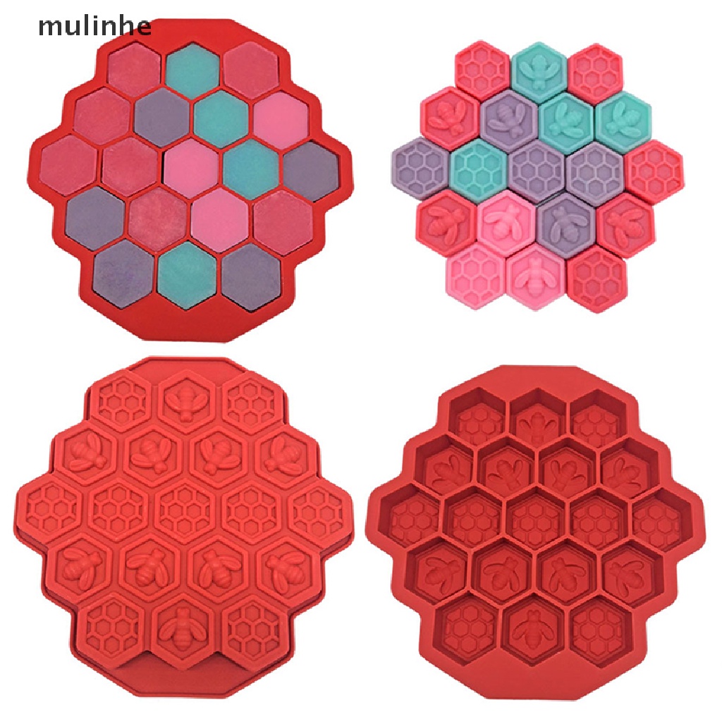 Khuôn Silicon Làm Bánh / Xà Phòng / Sô Cô La Hình Tổ Ong Di Động 19