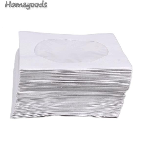 Goods-hot Vỏ đựng đĩa CD DVD bằng giấy trắng mini 95 cái