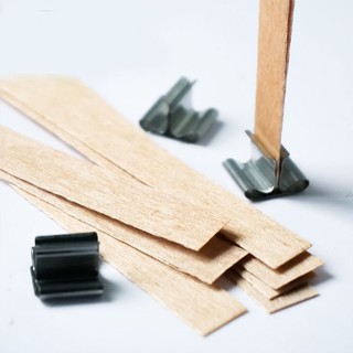 Bấc nến gỗ kèm đế