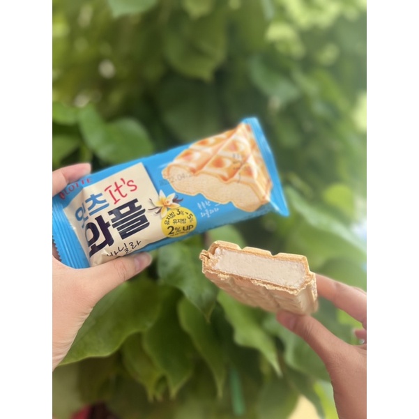 Kem bánh waffle vani Lotte Hàn Quốc