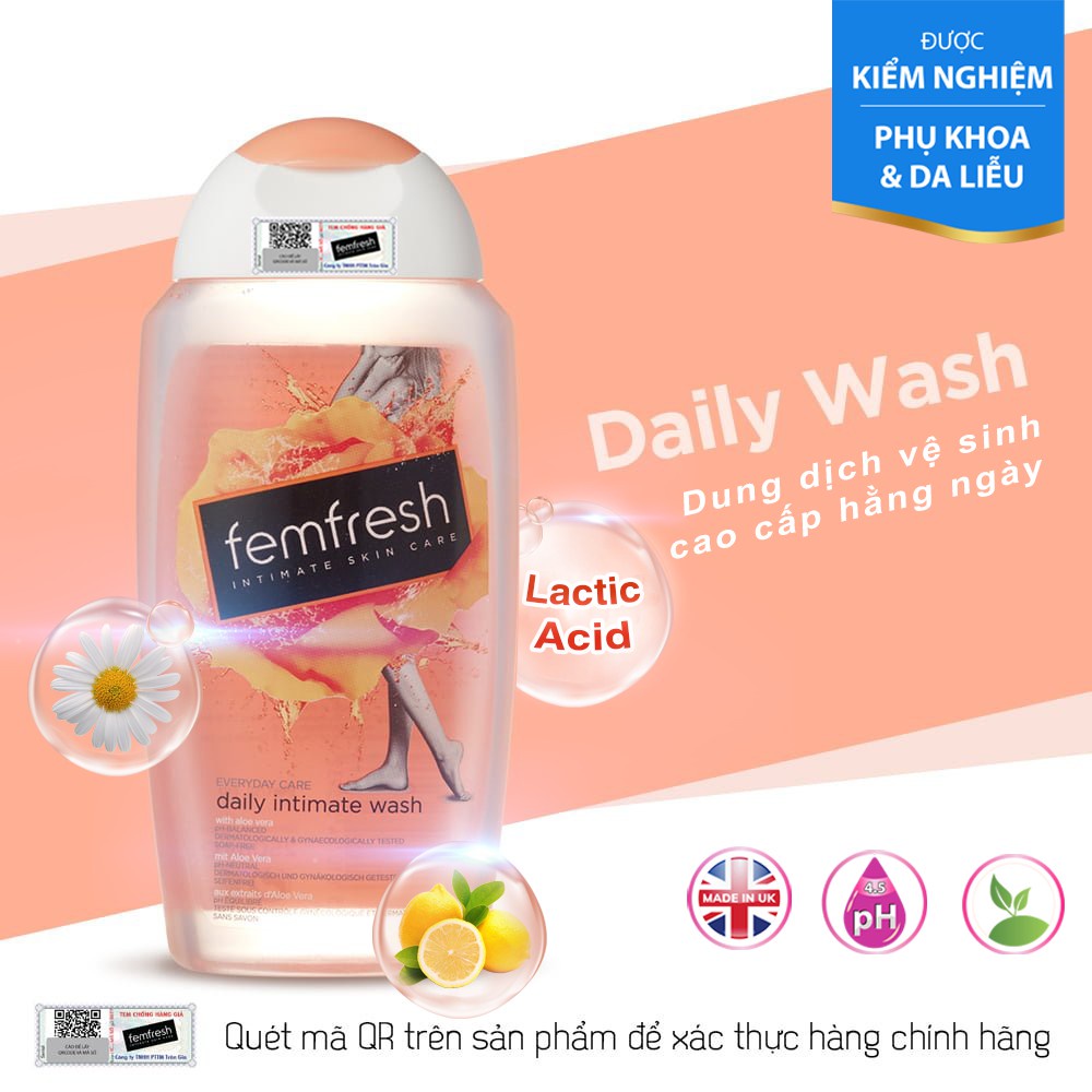 Dung Dịch Rửa Vệ Sinh Phụ Nữ Femfresh Wash 250ml