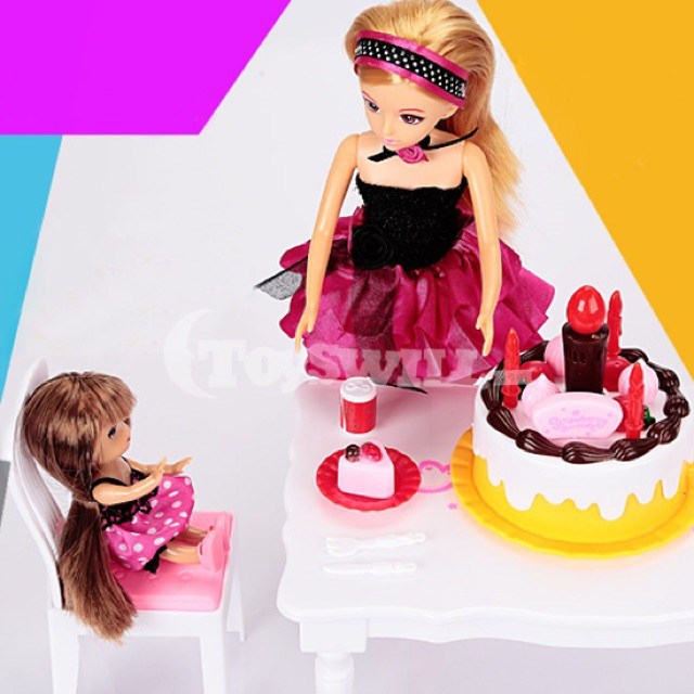 [Giá cực sốc] - Đồ chơi  Lelia birthday party - tiệc sinh nhật búp bê lelia và em gái