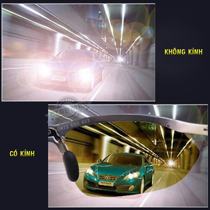 Kính đi đêm chống lóa đèn xe cao cấp RB3043, có hộp đựng