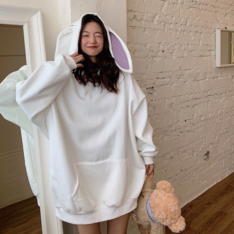 Áo Hoodie Nam Nữ Tai Thỏ 2 Màu Có Ảnh Thật Tự Chụp - Áo Thu Đông Chất Nỉ Mềm Mịn Hottrend 2021 Unisex X.Store | BigBuy360 - bigbuy360.vn