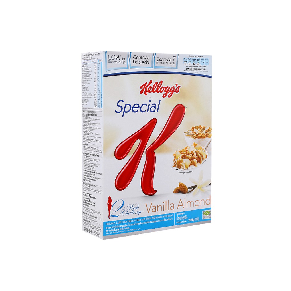 Ngũ cốc ăn sáng Kellogg's Special K Vanilla and Almonds 209g