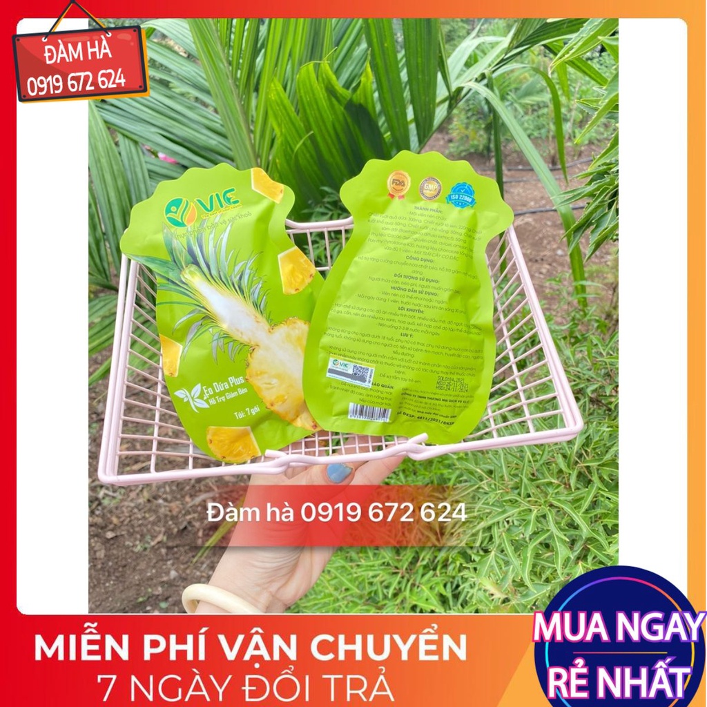 7 viên Kẹo dứa plus gcan damha giảm cân