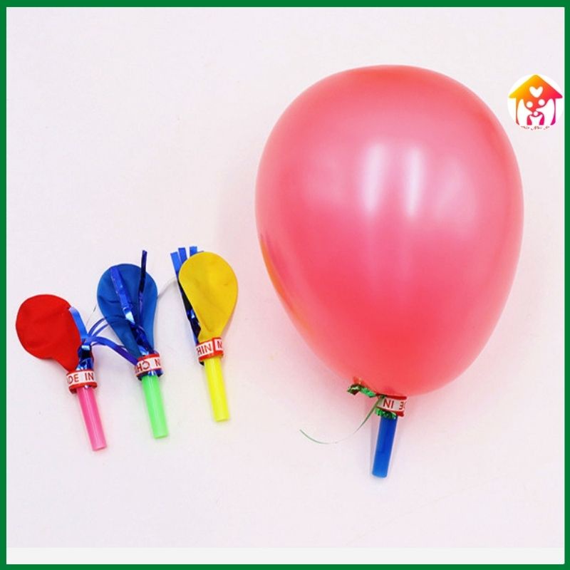 Túi bong bóng kèm còi thổi vui nhộn nhiều màu sắc cho bé