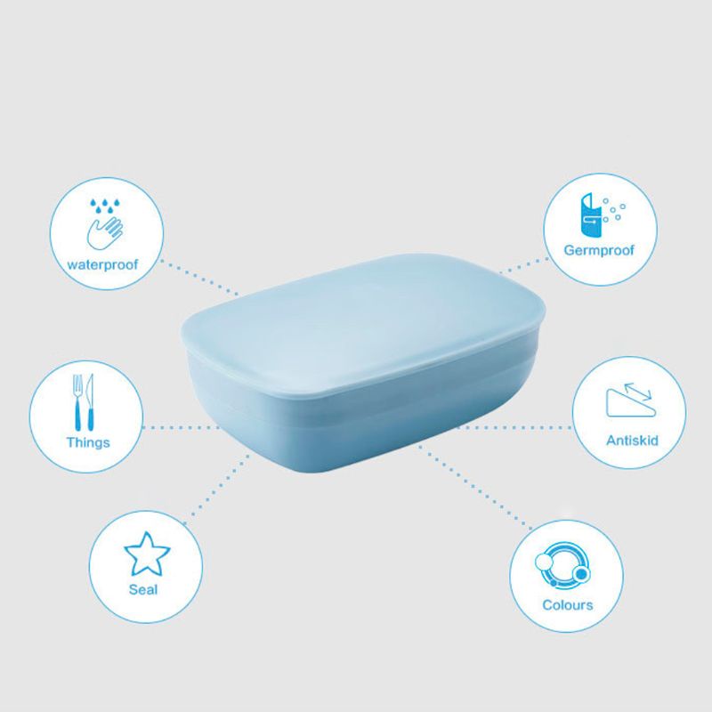 1 Hộp Đựng Xà Phòng Du Lịch 11.8 X 8 X 4Cm Bằng Da