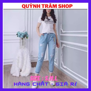 Quần Baggy Jean Nữ Bo Lai Tua - Quỳnh Trâm Shop