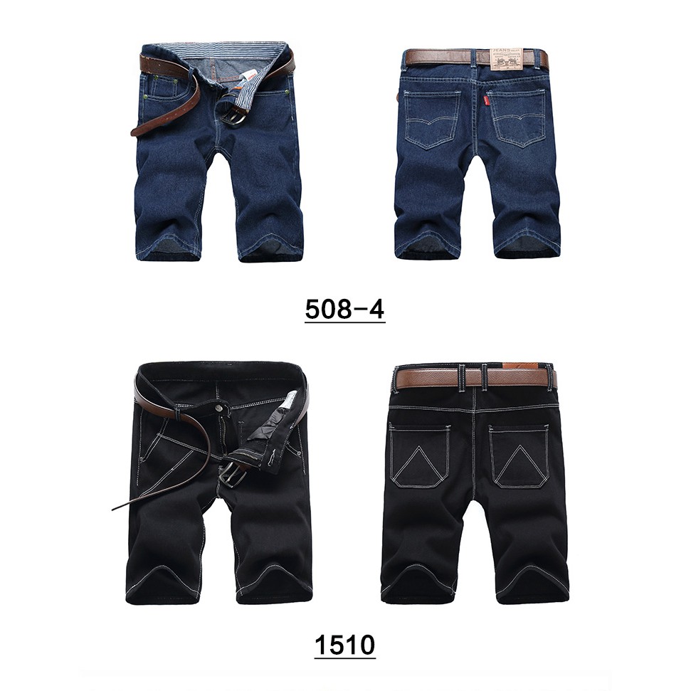 Quần Short Denim Lưng Thun Thời Trang Mùa Hè Dành Cho Nam