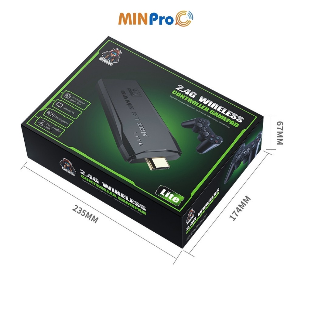 Máy chơi game cầm tay mini 4 nút 3500 game huyền thoại chất lượng 4K , kết nối HDMI mới màn hình PC và Tivi - BH 12Tháng