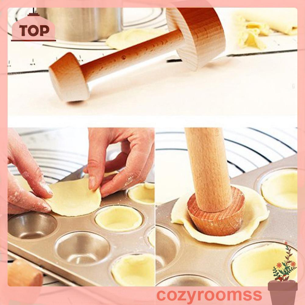 Khuôn Làm Bánh Tart Trứng Hai Mặt Bằng Gỗ Diy