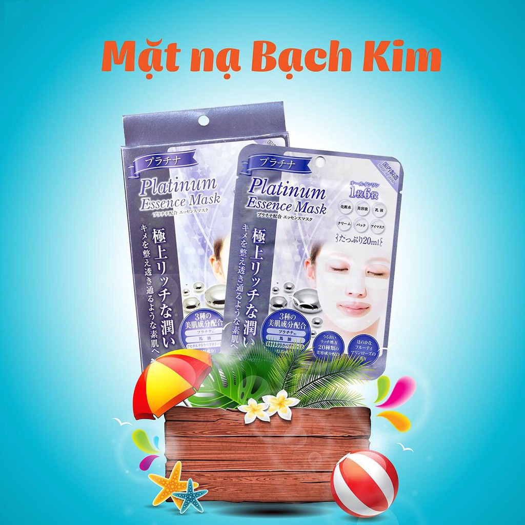Mặt Nạ Dưỡng Da Chứa Tinh Chất Bạch Kim Platinum Essence Mask Nhật Bản