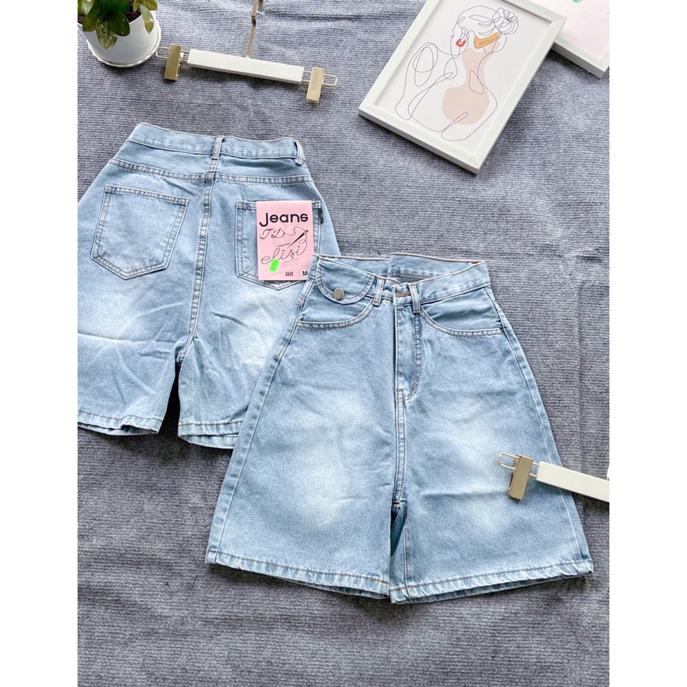 Quần Short Jeans Nữ Cao Cấp Túi Nắp Nhiều Màu Xinh Xắn OHS7061