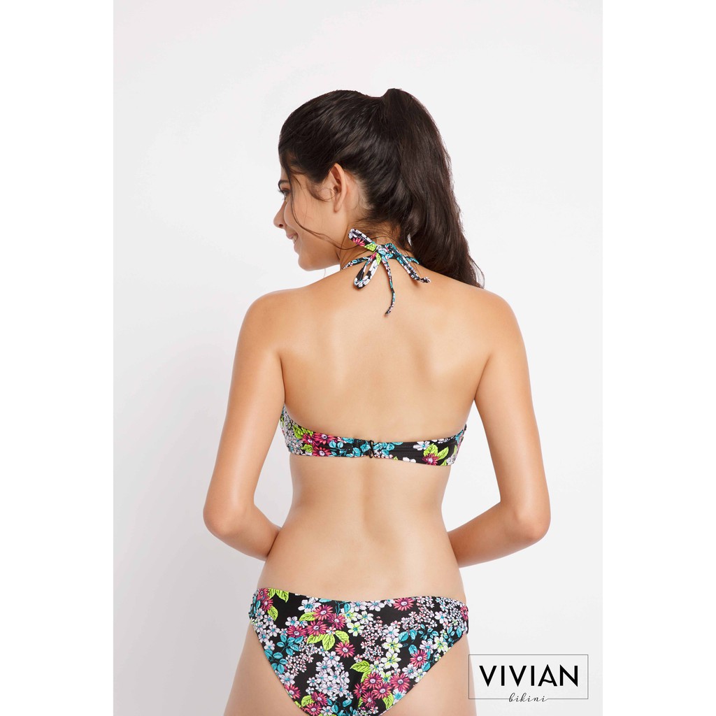 Đồ bơi Nữ VIVIAN kiểu áo gọng xoắn- màu Floral - VS022_FLO