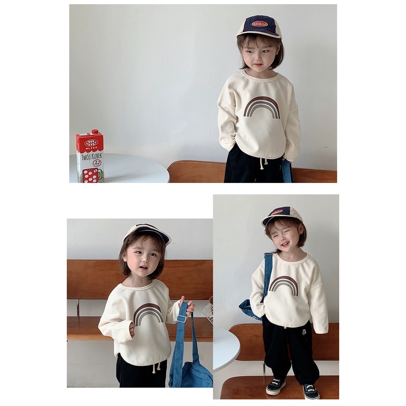 áo thun Cho Bé Gái tay dài trẻ em tay Cotton in hình ngộ nghĩnh mẫu mới