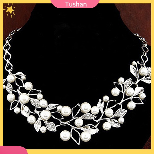 Vòng Cổ Choker Ngắn Đính Ngọc Trai Giả Sang Trọng Cho Nữ