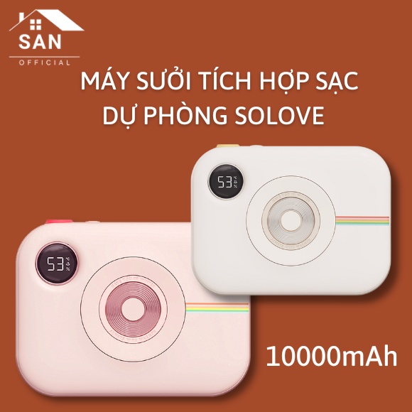 Máy sưởi cầm tay mini, tích hợp sạc dự phòng không dây Jisulife Solove N7 - Tỏa nhiệt nhanh, an toàn, dung lượng 10000mA