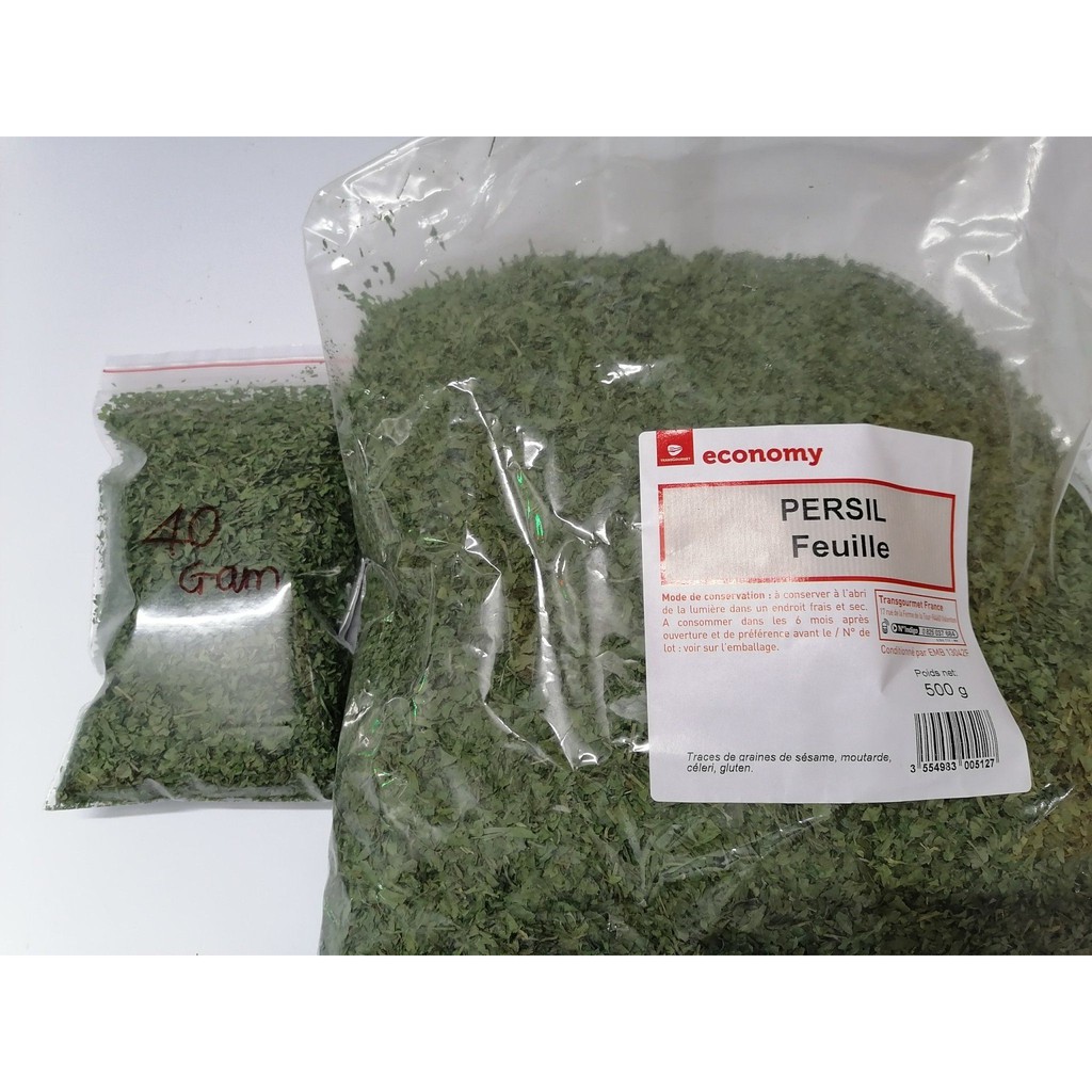 [40g – chiết lẻ] Lá mùi tây khô (chiết từ gói 500g hiệu TRANSGOURMET) Dry Parsley