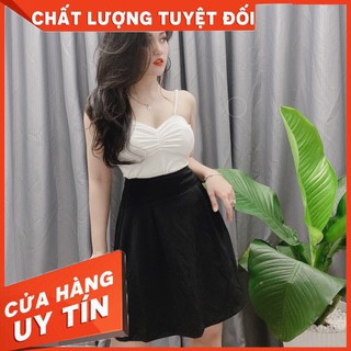 ✔️hienphamstore✔️ Set chân váy áo 2 dây rút ngực chân váy xòe - DN9706