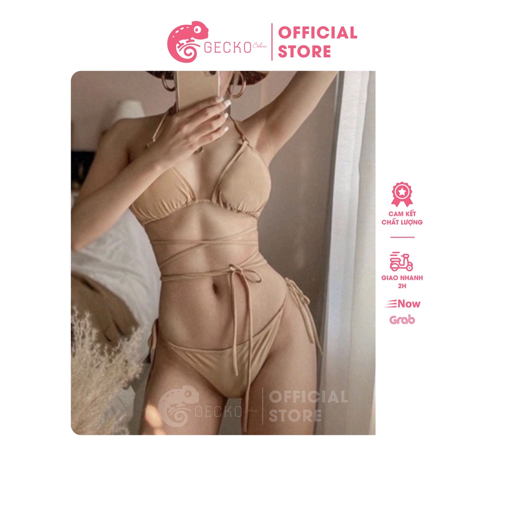 Bikini Đồ Bơi 2 Mảnh Tam Giác Màu Nude GK0278 (Ảnh Thật)