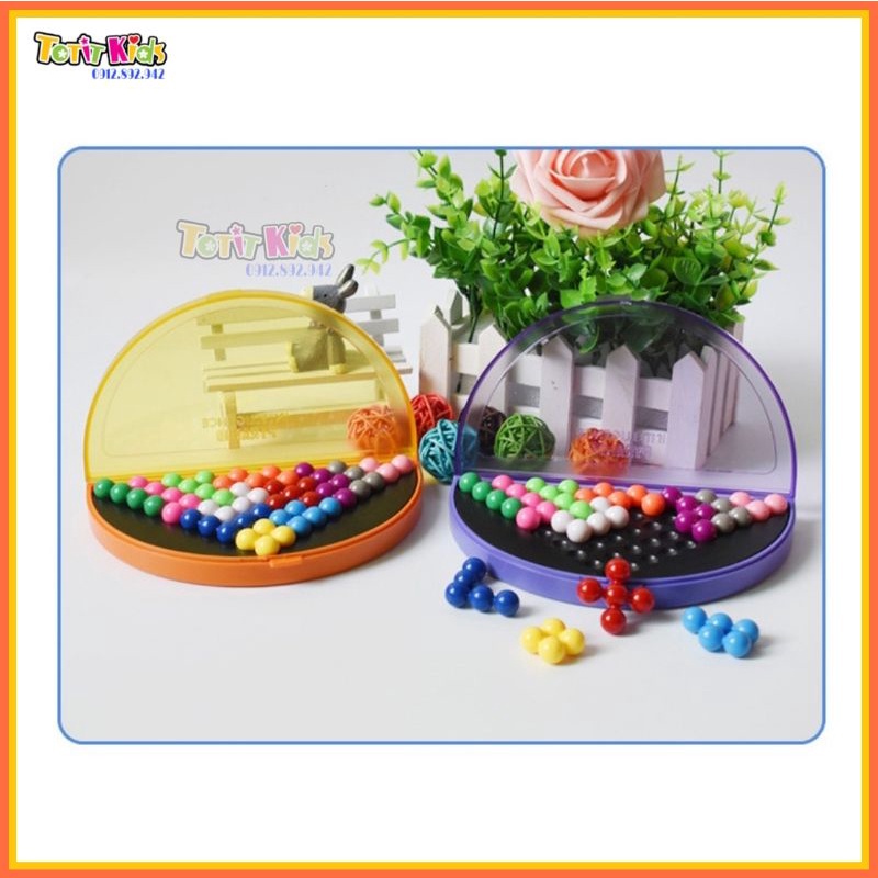 ( Đồ chơi IQ ) Puzzle Block, Đồ chơi giải hình phẳng, hình kim tự tháp, phát triển IQ,