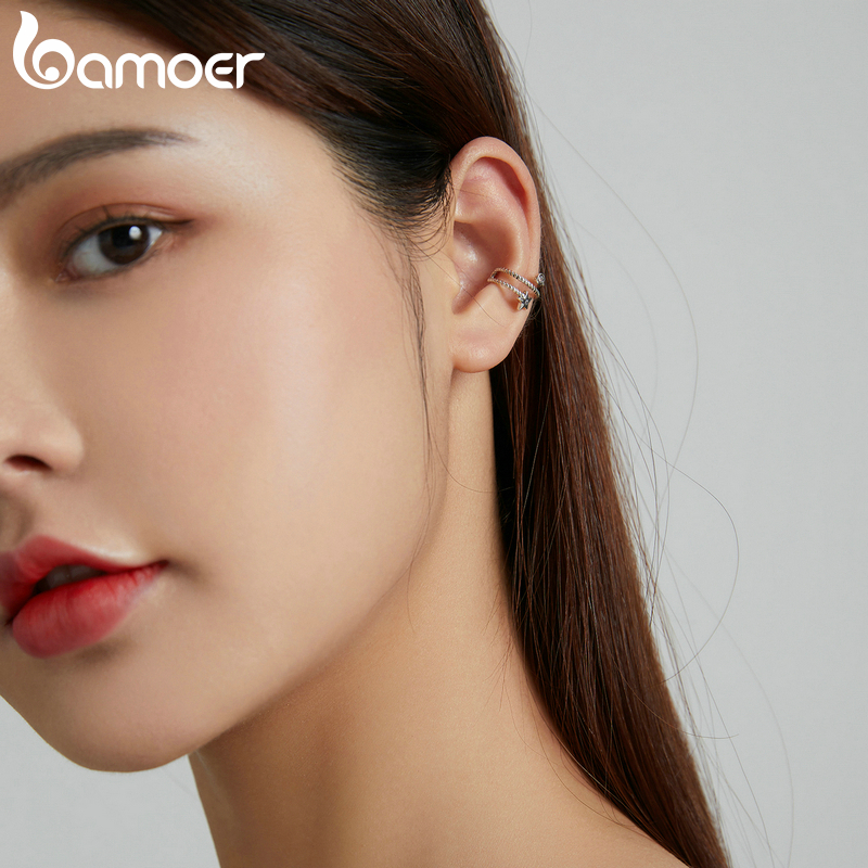 Hoa tai Bamoer bằng bạc 925 dát đá Zircon thời trang dành cho nữ làm quà tặng SCE1135