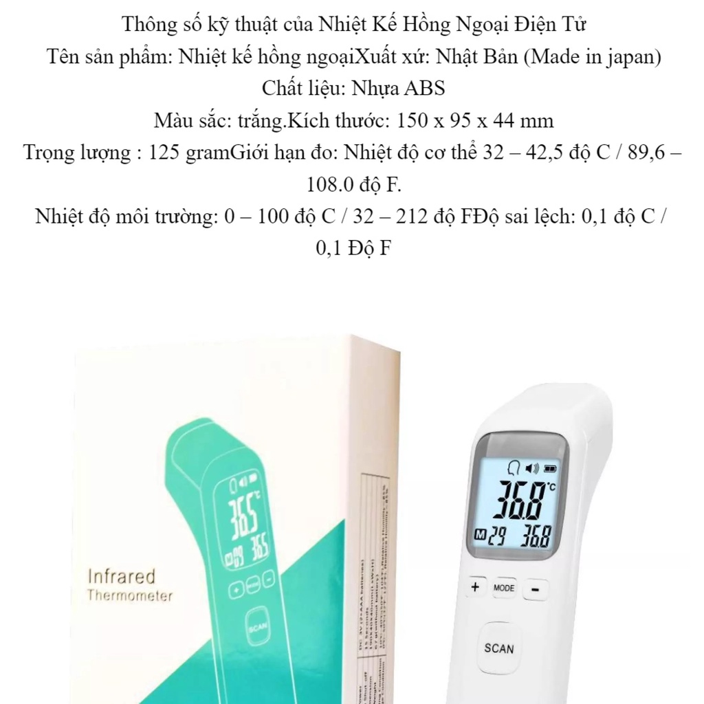 Nhiệt kế điện tử hồng ngoại CK-T1803 Bảo hành 6 tháng