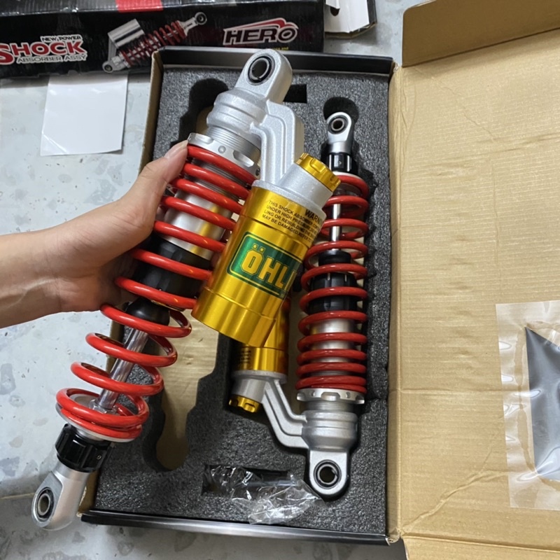 Phuộc nhún sau ohlins bình dầu cho các xe Dream Wave Axelo Elegant Cub 330mm ...