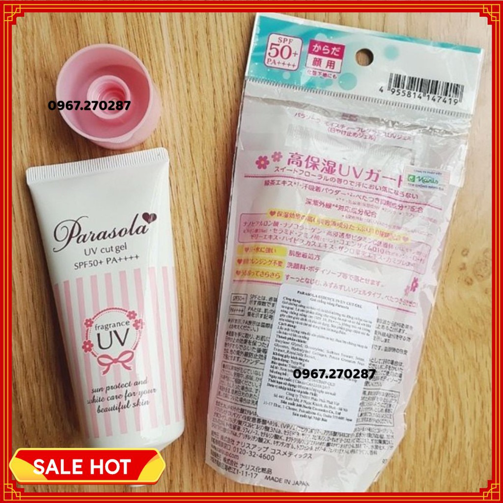 Gel chống nắng Nhật Bản cao cấp Naris Parasola UV Cut Gel 90g - Chuyên sỉ