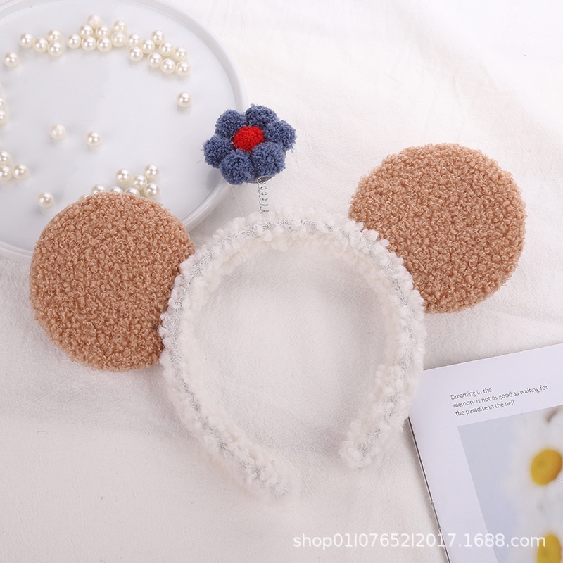 Băng Đô Cài Tóc Chống Trượt Thiết Kế Tai To Dễ Thương