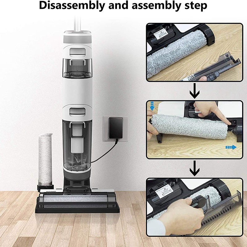 Replacement HEPA Filter and Brush Roller Suitable for Tineco IFloor 3/IFloor One S3 Cordless Wet Dry Vacuum Cleaner